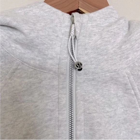 NWT Lululemon Scuba Oversized 1/2 Zip Hoodie Heathered Core Light Grey Size M/L